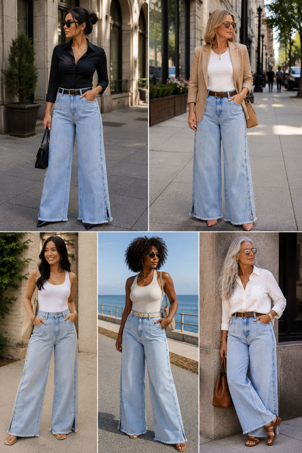 The Riviera Studded Split-Hem Jeans